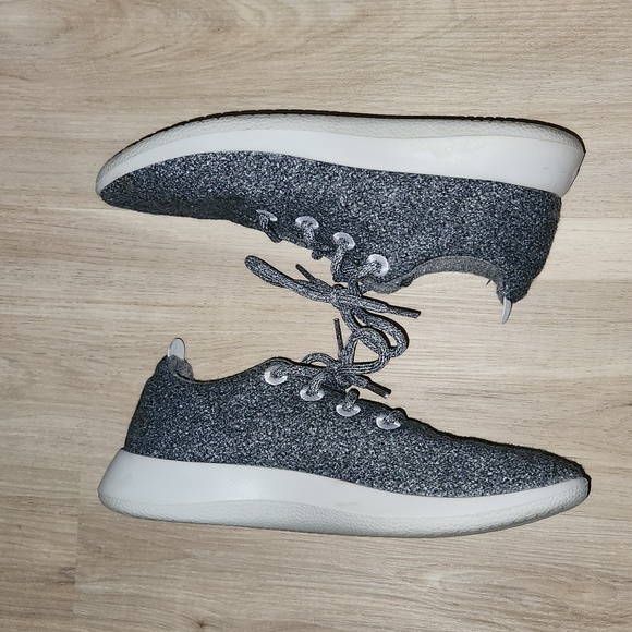 Allbirds Wool Runners Natural Gray Lace Up Fabric Sneaker - Picture 3 of 4